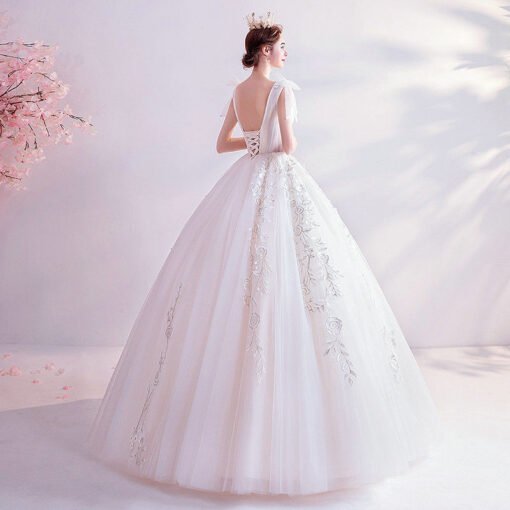 v neck bridal gown 1061-006