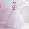 v neck bridal gown 1061-007