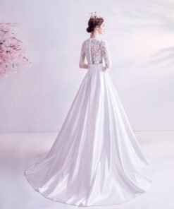 white satin wedding dress 1054-002