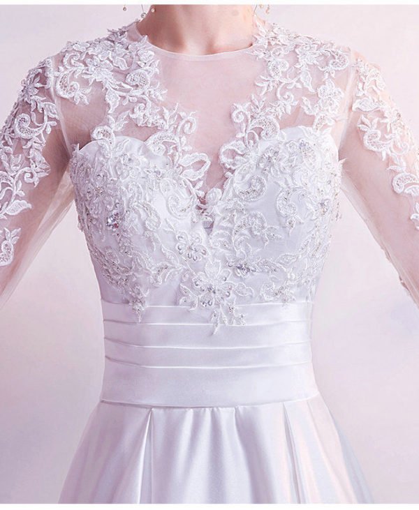 white satin wedding dress 1054-006
