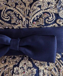 blue and gold prom dress 1089-002