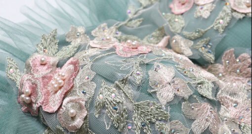 Blue Green Prom Dress Strap A Line Long Evening Dress - Image 8