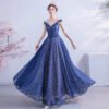blue lace prom dress 1081-007