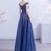 blue lace prom dress 1081-008