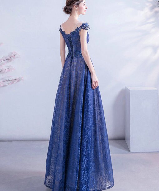 blue lace prom dress 1081-008