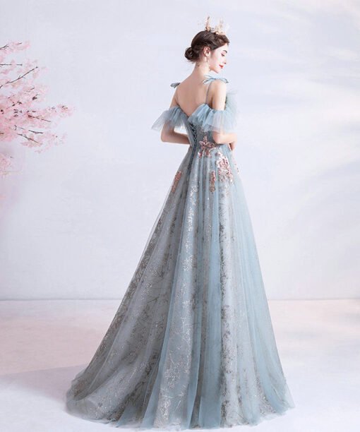 Alternative view of Boho Prom Dress Strap A Line Long Formal Party Dress