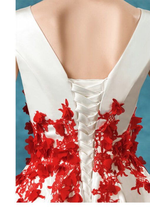 red and white cocktail dress 1074-004