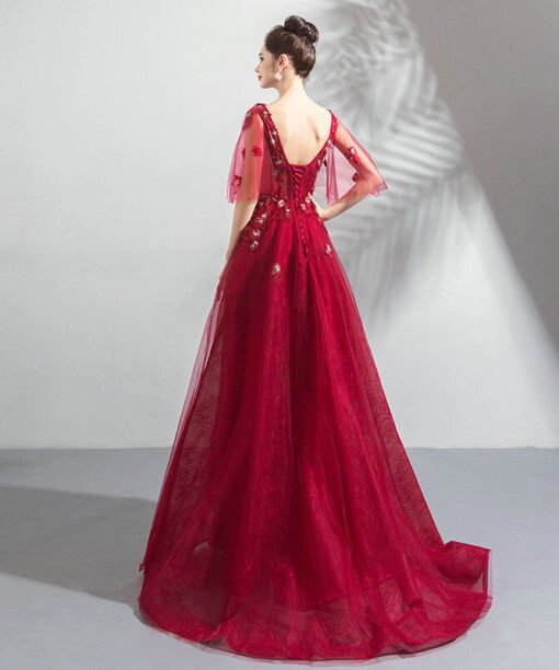 red long formal dress 1093-005