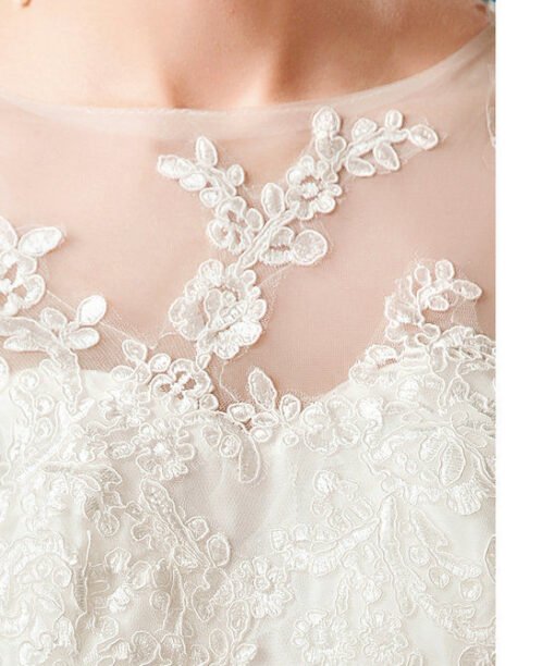 satin a line wedding dress 1077-004