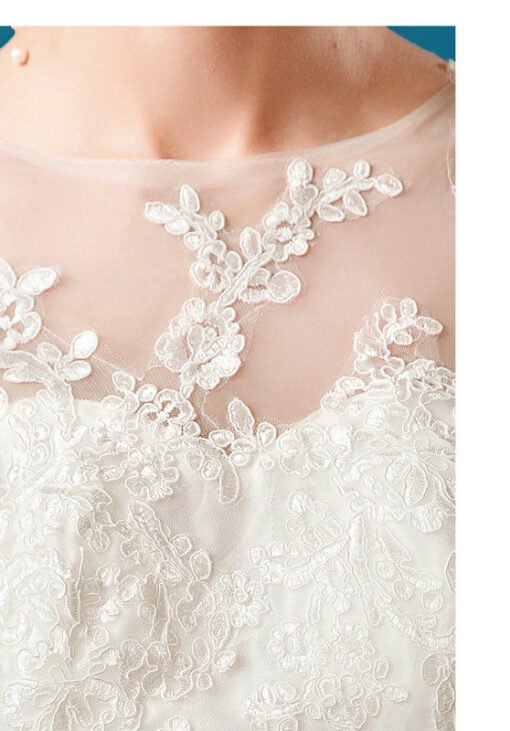satin a line wedding dress 1077-004