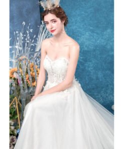 strapless a line wedding dress 1079-007
