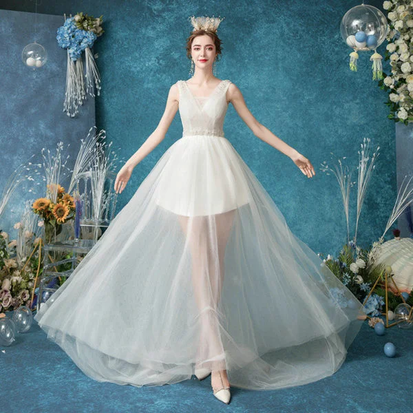 translucent wedding dress 1076-001