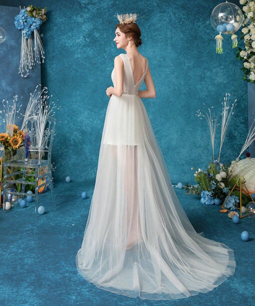 translucent wedding dress 1076-008