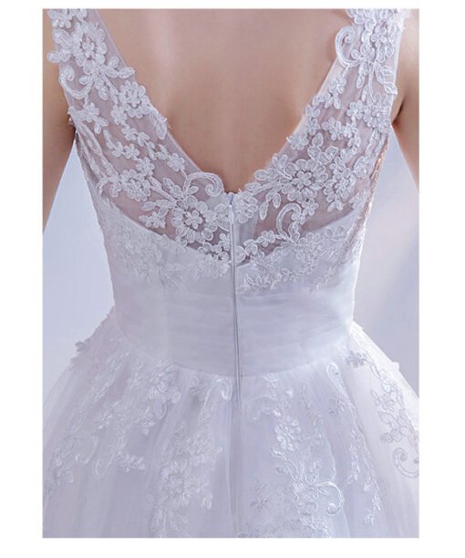 v neck a line wedding dress 1072-004