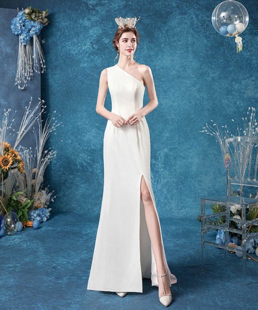 wedding dress with slit 1075-005