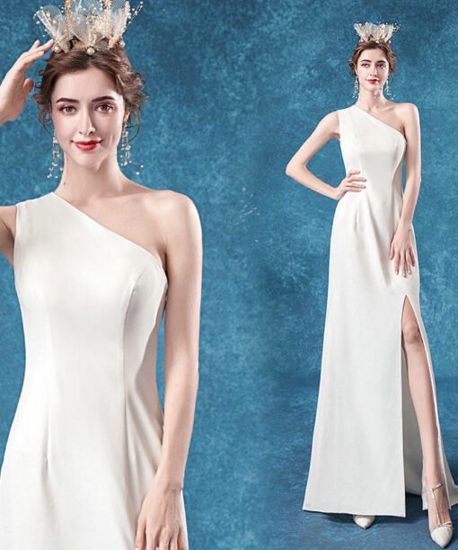 wedding dress with slit 1075-007