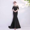 black mermaid prom dress 1120-003