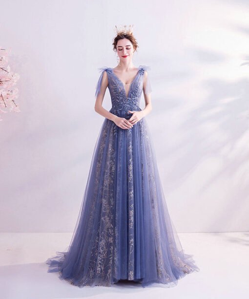 blue formal dress 1112-005