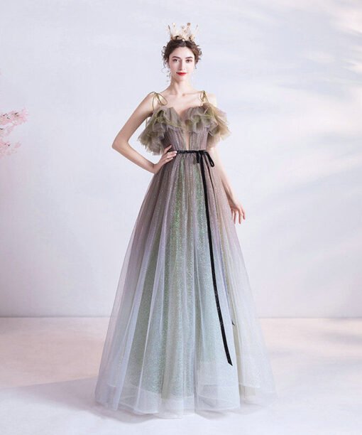 blue grey prom dress 1118-004