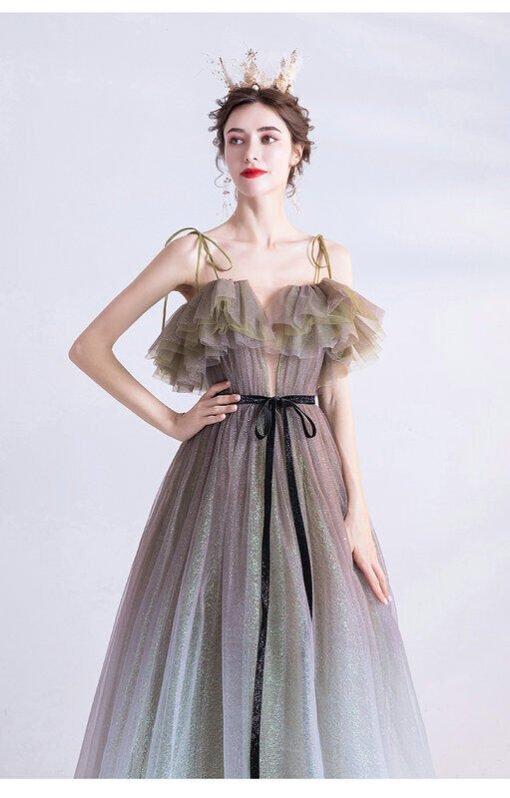 blue grey prom dress 1118-006