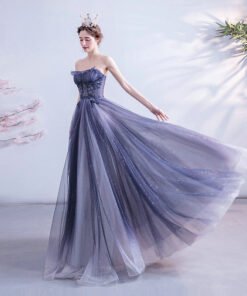 blue sparkle prom dress 1123-002