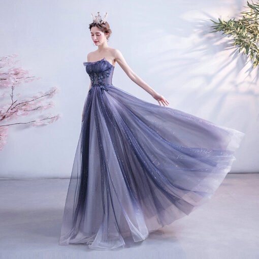 blue sparkle prom dress 1123-002