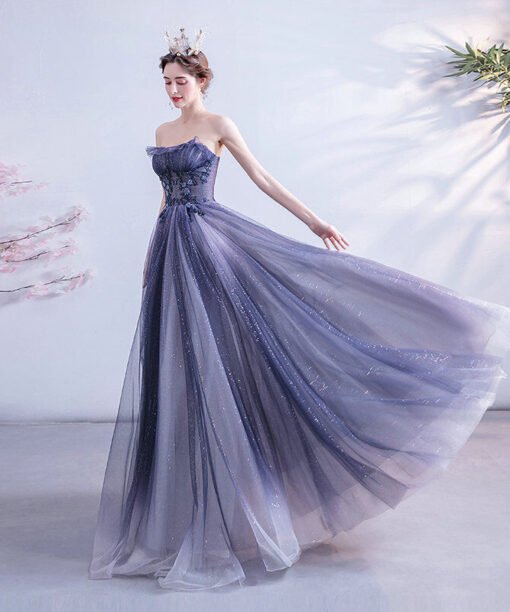 blue sparkle prom dress 1123-002