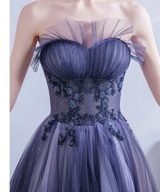 blue sparkle prom dress 1123-004