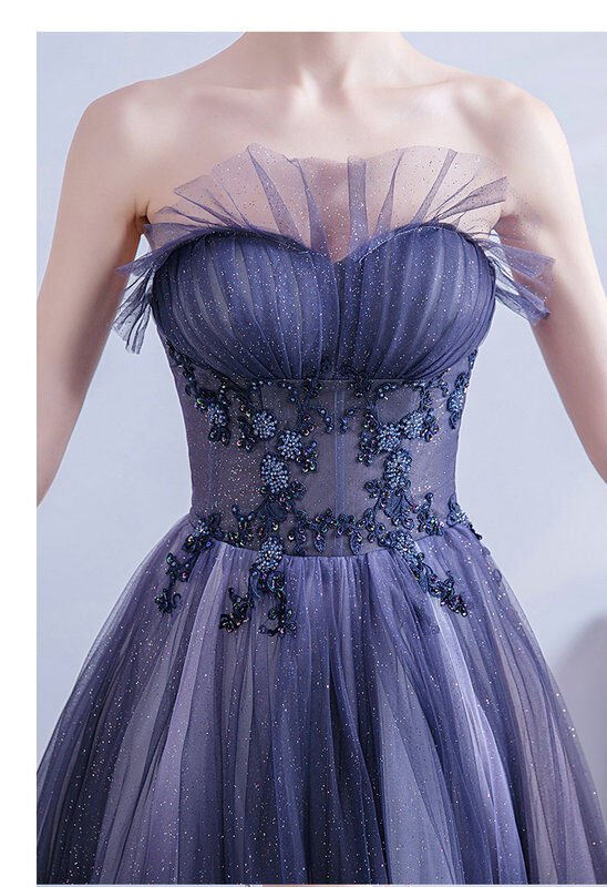 blue sparkle prom dress 1123-004