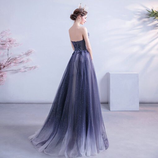 blue sparkle prom dress 1123-007