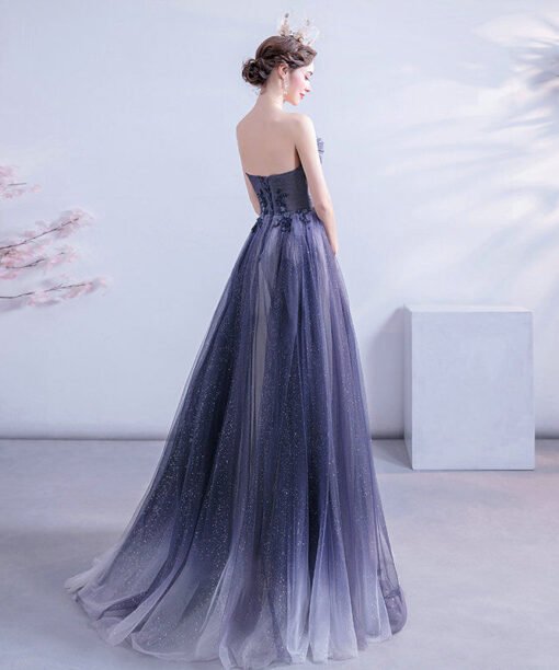 blue sparkle prom dress 1123-007