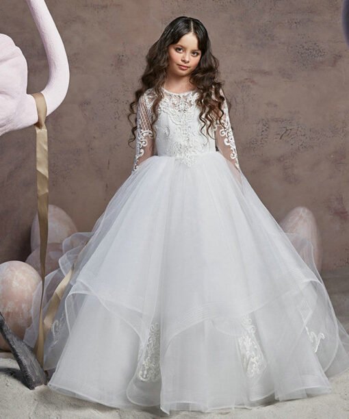 flower girl dress lace 1109-005
