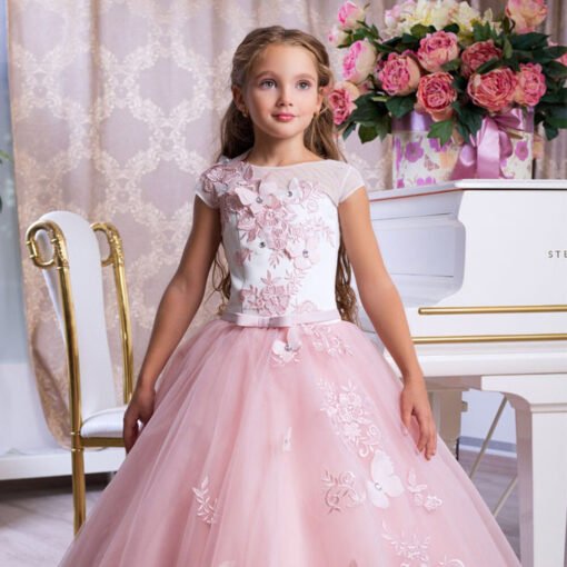 flower girl dress pink 1103-003
