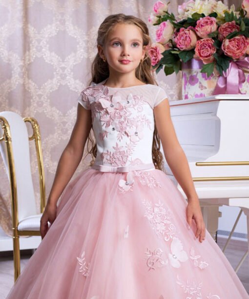 flower girl dress pink 1103-003