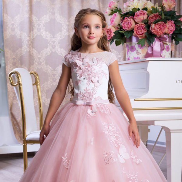 flower girl dress pink 1103-003