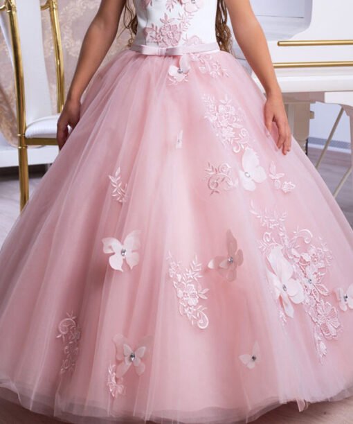 flower girl dress pink 1103-004