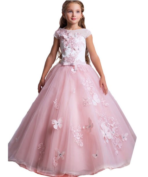 flower girl dress pink 1103-005