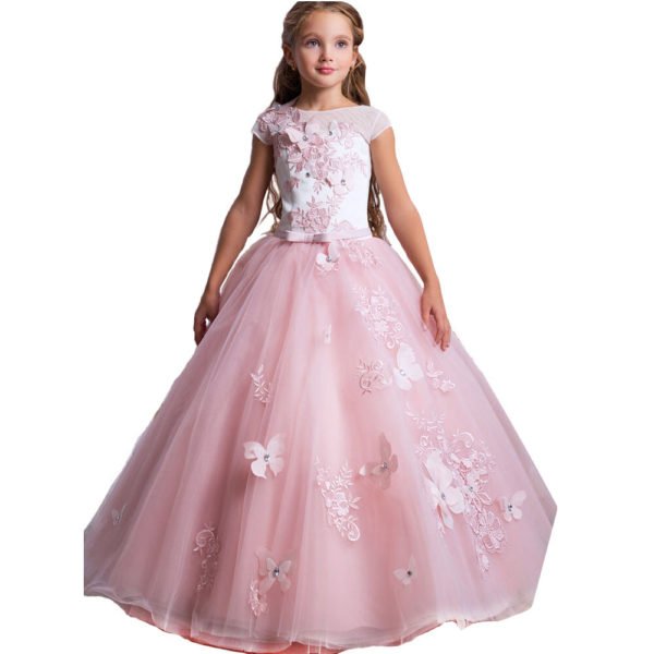 flower girl dress pink 1103-005