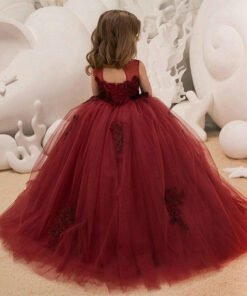 flower girl dress red 1104-002