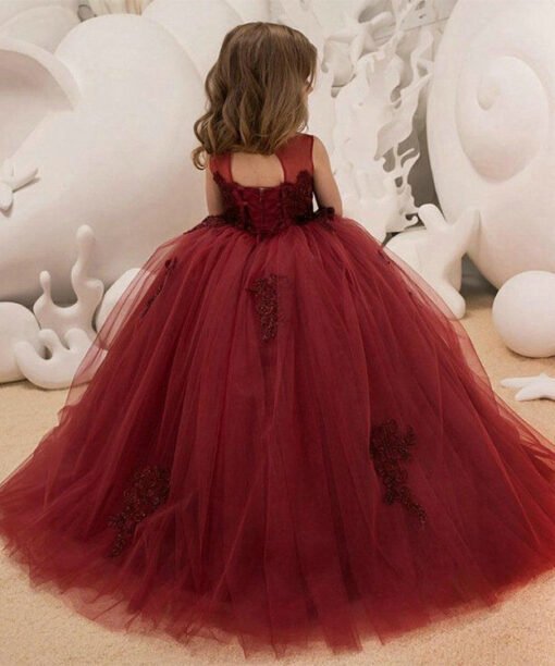 flower girl dress red 1104-002