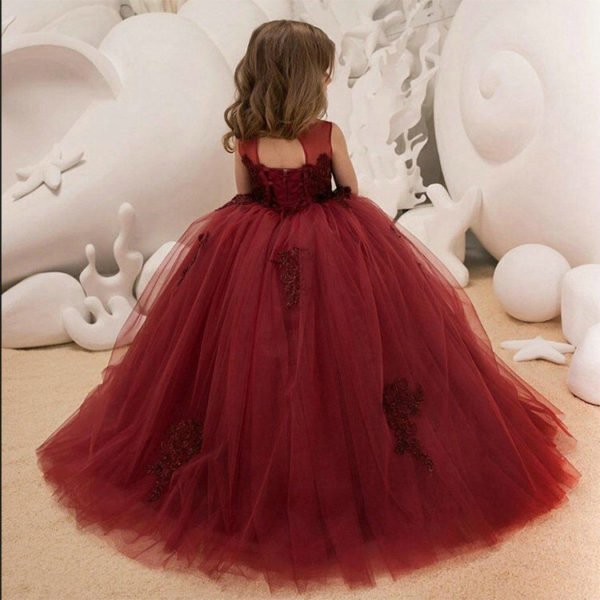 flower girl dress red 1104-002