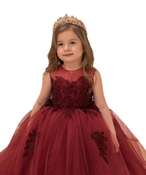 flower girl dress red 1104-003