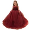 flower girl dress red 1104-004