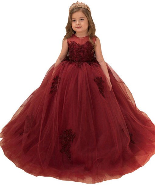 flower girl dress red 1104-004