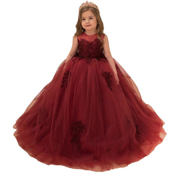 flower girl dress red 1104-004