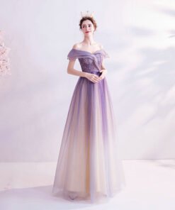 off shoulder formal dress 1117-002