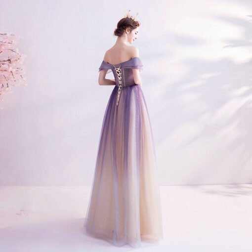 off shoulder formal dress 1117-003