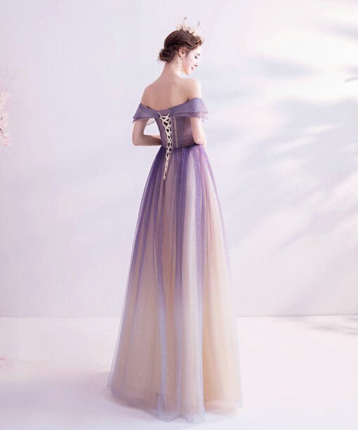 off shoulder formal dress 1117-003