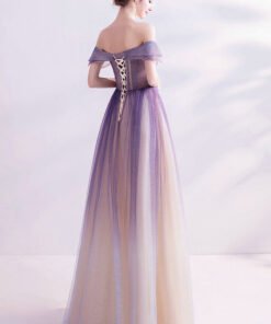 off shoulder formal dress 1117-006