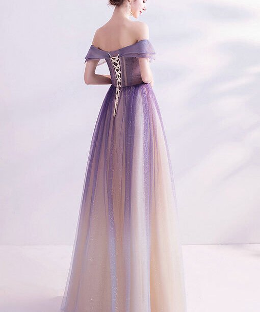 off shoulder formal dress 1117-006